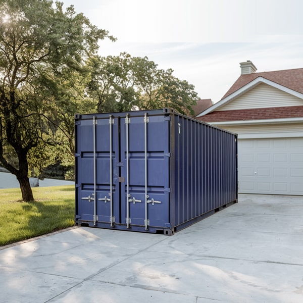 residential storage containers can be delivered to your property and placed in a location of your choosing